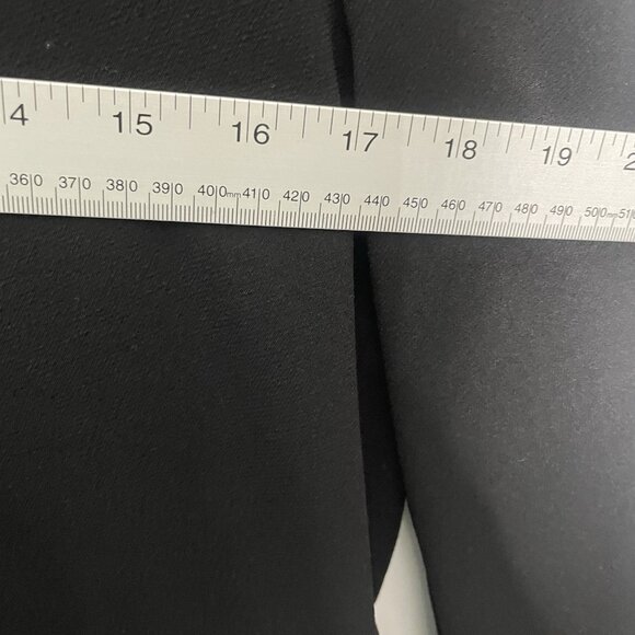 Tibi Peplum Blouse Women’s 2 Black Crepe long sleeve button up ruffle bottom - Picture 6 of 6